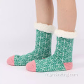 Chaussettes de grisppe épaisse de Sherpa femme chaude